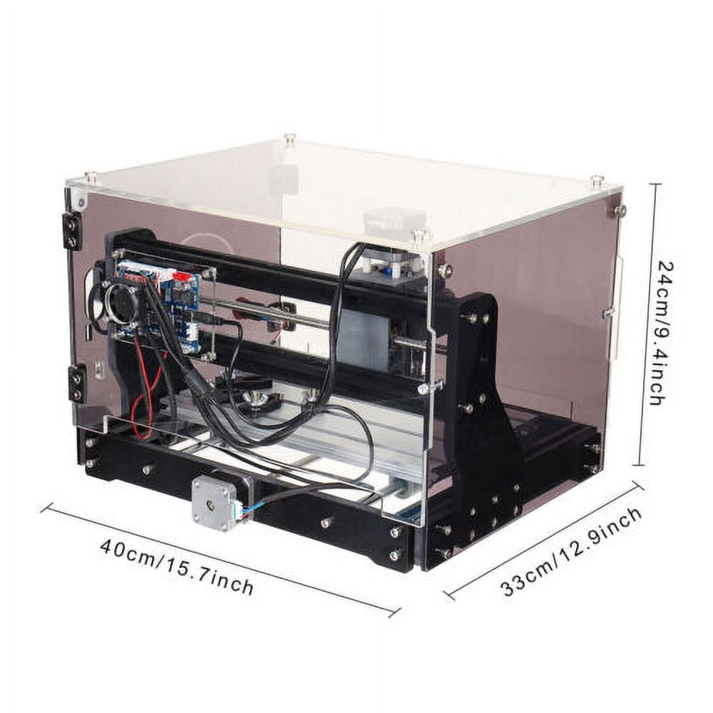 Mini CNC Router Machine 3018-SE V2 Engraver with Transparent Enclosure + Spindle