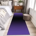 thumbnail image 5 of 2x6 Kitchen Runner Rug, Purple Black Ombre Non-Skid Rubber Backing Large Rectangle Rugs - Living Room Bedroom Home Office, Gradient Contemporary Abstract Art Indoor Floor Mat Carpets Washable Rug, 5 of 9