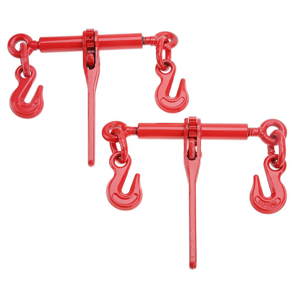 Tebru Chain Binders, 2Pcs Ratchet Load Lever Binder 1/4 - 5/16in Chain ...