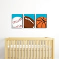 Go, Fight, Win Sports Themed Nursery Wall Art, Kids Room Decor and Game Room Home Decorations