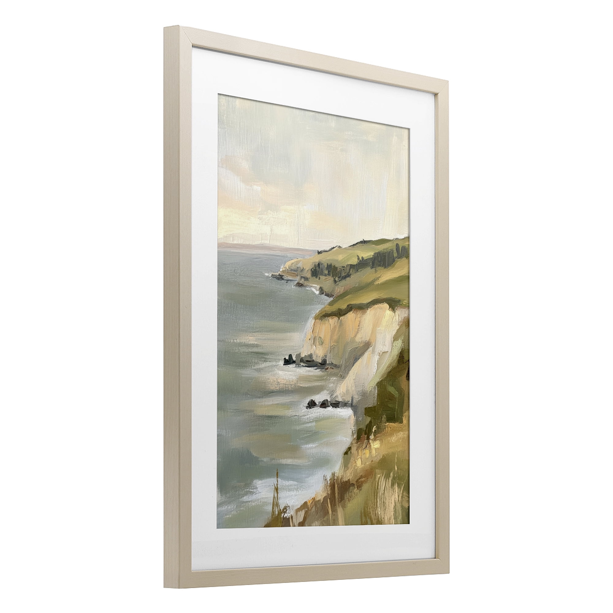 Stupell Industries Cliffs Off The Sea Birch Framed Print Under Glass, design by Petal Prints Design