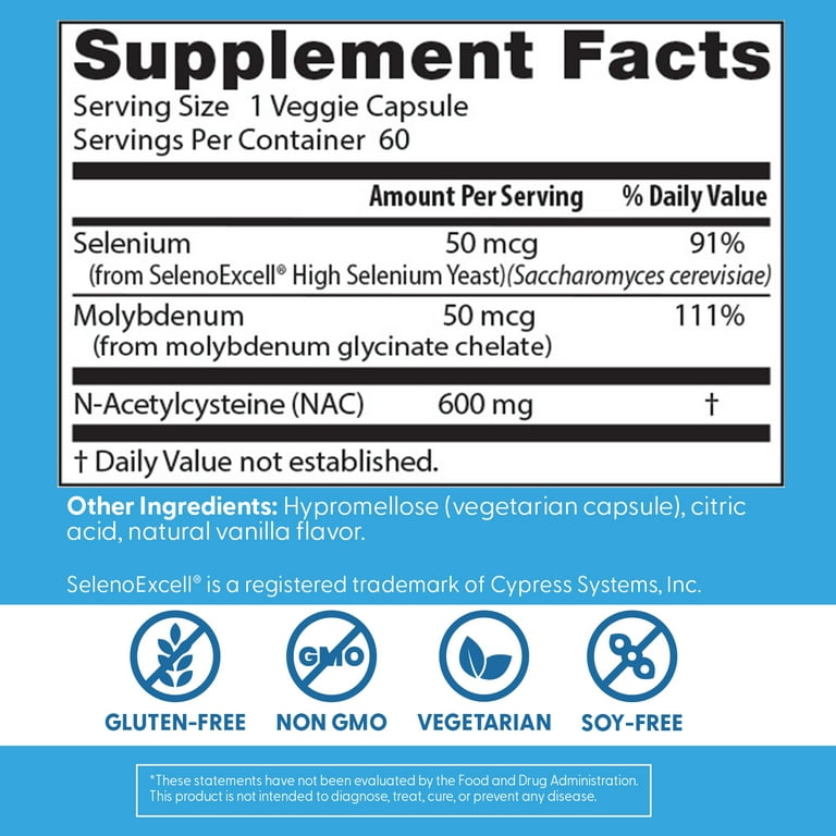 nac glutathione detox Doctor's Best NAC Detox Regulators with Seleno Excell, Non-GMO, Vegetarian,  Gluten Free, Soy Free, 60 Veggie Caps