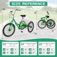 thumbnail image 5 of FICISOG 24-Inch Foldable Adult Tricycle for Women, 7 Speed Adult Folding Trikes with Rear Basket, Carbon Steel 3 Wheel Cruiser Trikes with Double-Wall Wheel Rims for Women Men Seniors, 5 of 8