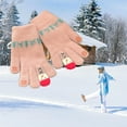 thumbnail image 5 of geerera Touch Screen Texting Warm Knit Thermal Gloves Womens Winter Gloves for Cold Weather Christmas Gifts for Women, 5 of 6