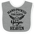thumbnail image 3 of Inktastic Handpicked for Earth by My Yaya in Heaven with Angel Wings Boys or Girls Baby Bib, 3 of 4
