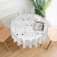thumbnail image 1 of Printed Table Cloth Round Tablecloths 60 Inch Water Resistant Spill Proof Washable Polyester Tablecloth Mini Cats Decorative Table Cover for Dining Table, Parties,Kitchen, 1 of 6