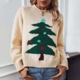thumbnail image 2 of ShomPort Ugly Christmas Sweaters For Women 2024 Long Sleeve Crewneck Kint Sweater Womens Fall Winter Pullover Casual Blouse Tops, 2 of 4