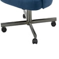 thumbnail image 5 of Chromcraft Fabric Dining Upholstered Caster Chair in Antonio Navy (set of 2), 5 of 5