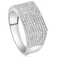 thumbnail image 2 of Pompeii 1Ct Diamond Men's White Gold Pave Wedding Ring Anniversary Band (I/J,I2-I3), 2 of 5