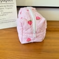 thumbnail image 3 of Bolsa de maquillaje ZUNUONUO Coquette de algodón con organizador acolchado para mujer, 3 of 6