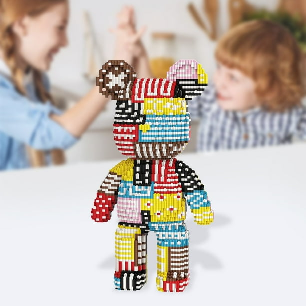 Bear Brick, Rainbow Graffiti Bear Micro Building Blocks Set