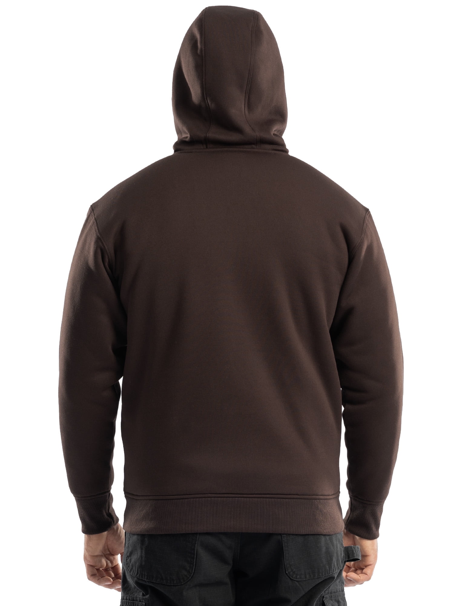 Wrangler Workwear Men's Durable Quilted Zip-up Fleece Hooded Jacket, S-3XL (Men's and Big Men's)