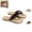 Black, variant on Flip Flops Women Summer Beach Slippers Flat Sole Open Toe Thong Sandals Casual Trendy Shoes (Beige)