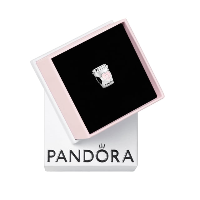 Abalorio Pandora para taza de café Take a Break, compatible Moments, de plata de ley, regalo con caja de regalo