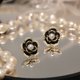 thumbnail image 4 of Pendientes de camelia Xiaoxiangfeng de alta calidad S925 Silver St, 4 of 5