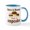White/Blue Inside, variant on CafePress - Save An Easter Bunny Mug - 11 oz Ceramic Mug - Novelty Coffee Tea Cup