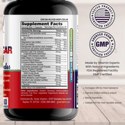 Grow Vitamin Blood Sugar Complex with Cinnamon Bark Capsules, Supports Heart Health, Energy & Immune System, 60 Count