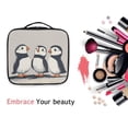 thumbnail image 6 of FORMRS Travel Makeup Bag Large Capacity Train Case Cosmetic Organizer with Adjustable Dividers, Cute Puffin, 6 of 8