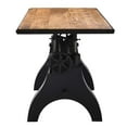 thumbnail image 5 of 60 Inch Dining Table, Black Natural, Wood, Rectangular, Industrial Kitchen Cafe Bistro Hospitality Restaurant, Modern Contemporary HB36036, 5 of 12