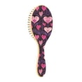 thumbnail image 2 of Beauty Pink Heart Wooden Hair Brush Natural Detangling Brush with Comfortable Bristles for All Hair Types, 2 of 7