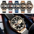 thumbnail image 5 of Curren Casual Wrist Watches For Men Creative Design Chronograph Wristwatch Leather Quartz Clock Male New - Quartz Wristwatches, 5 of 6