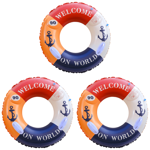 Anillo Natación Inflable Tubo Circular Con Asa para Piscina Y Playa (90# Colorido)