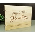 thumbnail image 3 of Mr. & Mrs. Wedding Guestbook Custom Rustic Wooden Engraved Advice Book Personalized Gift, 3 of 6