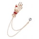 thumbnail image 5 of Broche de solapa Salvador para hombre con cadena de cristal dorado, 5 of 10