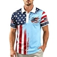 thumbnail image 4 of Homeyce 250th Anniversary Usa Polo Shirt Men Short Sleeve American Flag Polo Shirts 4th Of July Independence Day Polo T-Shirts Button Down 250 Years Of Liberty Patriotic Tee,Blue XL, 4 of 4