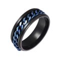 thumbnail image 1 of Bague en Acier Inoxydable Mode Bande Extérieure Sable Explosion Bague Cadeau Merveilleux, 1 of 4