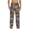 thumbnail image 7 of Salouo American Football Print Pajama Pants for Men, Lounge Pants Elastic Waistband Casual Men's sleepwear Loungewear Sleep Pajama Pant -XX-Large, 7 of 7
