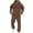Brown, variant on Fengactive Mens Sweatsuits 2 Piece Set Hoodies and Cargo Sweatpants Set Casual Athletic Tracksuits Winter Jogging Suit