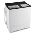 thumbnail image 1 of Costway Portable Washing Machine with 18 LBS Washer 8 LBS Spinner Combo Twin Tub Washer Black & White, 1 of 10