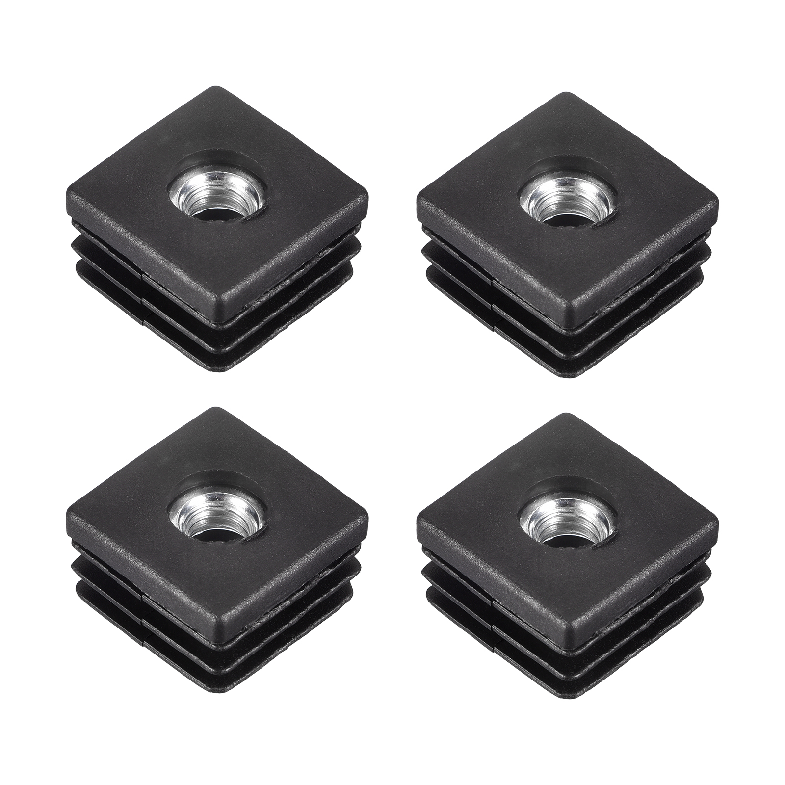 4Pack Inserts for Square Tubes with M8 Thread, for 0.79"x0.79" OD