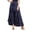 Navy, variant on Women's Flowy Irregular Layered Cropped Trousers Elegant Lightweight High Waist Self Tie Ruffle Wrap Palazzo Pants