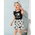 thumbnail image 2 of Toddler Girl Clothes Summer Girls Clothing Sets Girl Stuff T-shirt Shorts Headband 3pcs Sets Gifts 2-3 T, 2 of 6