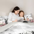 thumbnail image 4 of Erosebridal Watercolow Highland Cow Queen Comforter Set, Mountain Butterfly Blossom Bedding Comforter Set, 4 of 6
