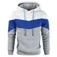 thumbnail image 4 of SUYIDA Men's Pullover Hoodie Sweatshirt Zip Up Hooded Jacket Contrast Design Long Sleeve Casual Athletic Streetwear Top Warm Comfortable Outerwear for Everyday Wear Travel and Leisure, 4 of 4
