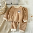 thumbnail image 1 of Cowsor Newborn Girl Clothes Baby Boys Sweatsuit Hooded Fleece Pullover and Pants Outfits Set Winter Loungewear 2 Piece, 1 of 3