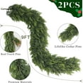 thumbnail image 5 of 9FT Real Touch Cedar Garland - Artificial Christmas Garland Fake Green Faux Thick and Lush Pine Needles Garlands for Table Fireplace Mantle Holiday Home Indoor Outdoor Decor (2PCS), 5 of 12