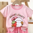 thumbnail image 4 of Spazoro Toddler Girls Outfit Sets, 2-Piece Dog Print 100% Cotton Casual Shirts & Shorts Sets for Homewear Multicolor Size 3-4, 4 of 5
