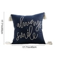 thumbnail image 3 of Funda de cojín bordada con borlas – Funda de almohada decorativa para sofá, sillón, sala de estar, dormitorio, oficina y decoración navideña – Poliéster lavable a máquina, 3 of 6