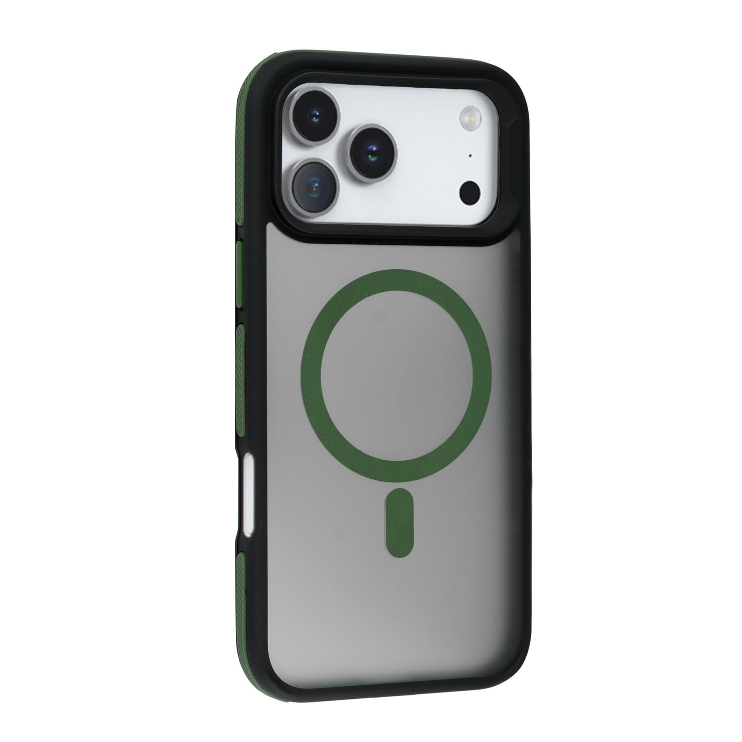 Bicolor Matte Magnetic Translucency Case for iPhone 17 Pro Max - Dark Green