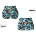 thumbnail image 3 of Sikiie Colorful Fishing Baits Print Workout Shorts Women Scrunch Butt Gym Shorts Seamless High Waist Tummy Control Yoga Biker Athletic Shorts, 3 of 5