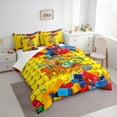 thumbnail image 3 of Manfei Kids Building Blocks Twin Bedding Sets 7pcs for Boys Girls, Funny Game Bedding Comforter Set, Eat Sleep Build Repeat Print Sheet Sets, Super Cozy Room Decor, 3 of 8