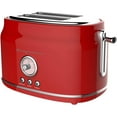 thumbnail image 1 of Grille-pain Culinary Chef 2 Tranches avec Fentes Extra Larges pour Toast, Bagels et Pain - Grille-Pain Rétro - Rouge, 1 of 6