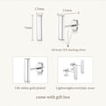 thumbnail image 5 of 925 Sterling Silver Bar Stud Earring for Women Hypoallergenic Jewelry | 14K White Gold Plated Silver Bar Earrings, 5 of 7