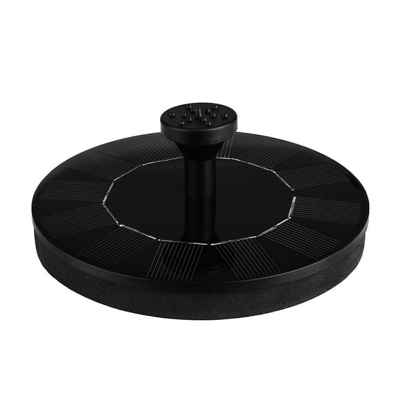 Miangastore Solar Powered Fountain Black 1Set 5.1Inch Outdoor Water Circulation