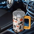 thumbnail image 5 of Halloween Tumbler 30 oz with Handle and Straw Spooky Pumpkin Skeleton Ghost Tumbler Halloween Party Gifts Insulated Bottle, 5 of 5