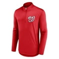 thumbnail image 2 of Men's Fanatics Red Washington Nationals Tough Minded Lightweight Quarter-Zip Pullover, 2 of 3